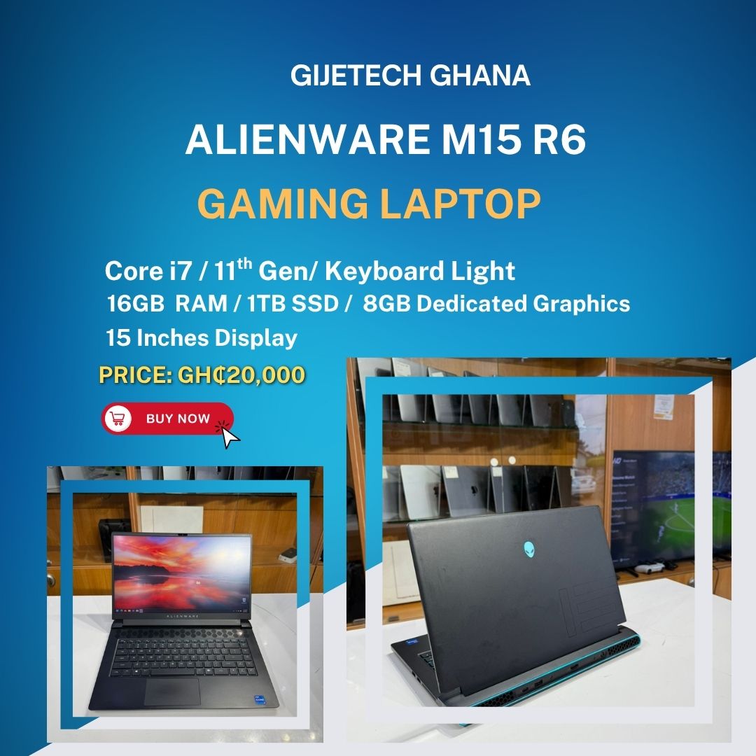 Alienware M15 R6 (11th Gen) Gaming Laptop – Intel Core i7 | 16GB RAM | 1TB SSD | RTX 3050Ti